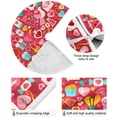 thumbnail image 2 of FMSHPON Valentine's Day Delicious CakesLove Hearts Xmas Christmas Tree Skirt Stand Mat for Holiday Party Decoration Indoor Outdoor 48 inches, 2 of 6
