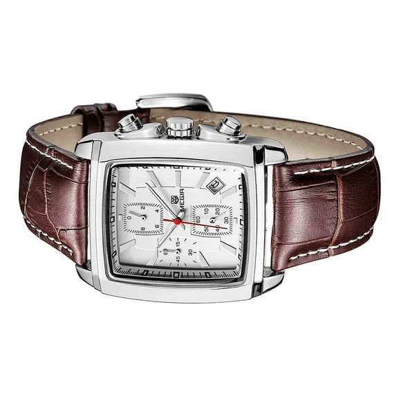 Men's Artifica Leather Band Sport Watch Waterproof Analog Display Watch Luminous WristWatch