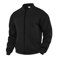 thumbnail image 2 of Men's Sweatshirt Full Zip Up Stand Collar No Hood Casual Jackets with Pockets Long Sleeve Mock Neck Fall Warm Coats, 2 of 7