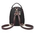 thumbnail image 3 of EeaseMX 1 mini mochila pequeña y elegante de cuero sintético, informal, para ir de compras, para la escuela, bolso de hombro (negro), 3 of 7
