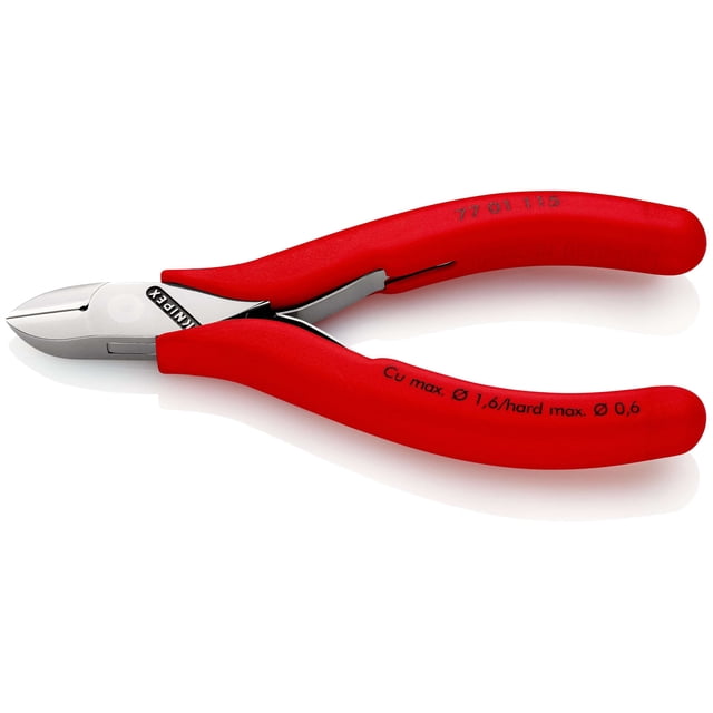KNIPEX 77 01 115 SB Pinza de corte diagonal para electrónica recubierto de plástico 115 mm