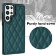 thumbnail image 6 of Jiahe Cover for Samsung Galaxy S23 Ultra, Luxury Flip Folio Leather Wallet Case,RFID Blocking Material Shockproof Magnetic Clasp Card Slot Stand Case Cover, darkgreen, 6 of 8