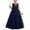 Blue Dress for Girls, variant on AINIYS Girls Flare Dress With Crew Neck And Hidden Back Zipper Tulle Skirt For Birthday Party And Formal Event Beige 5-6 Years