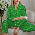 thumbnail image 6 of Sikiie Green Sparkling Shiny Pajamas for Women Set, Womens Pajama Sets, Lounge Sets for Women, 2pjs for Women-X-Large, 6 of 7