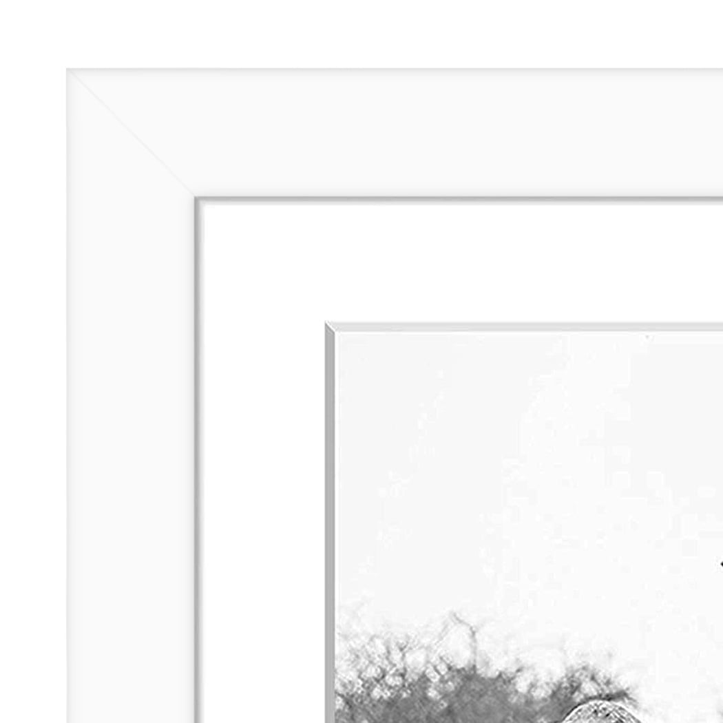 11 x 11 Black Picture Frame - Displays Photos 8 x 8 with Mat