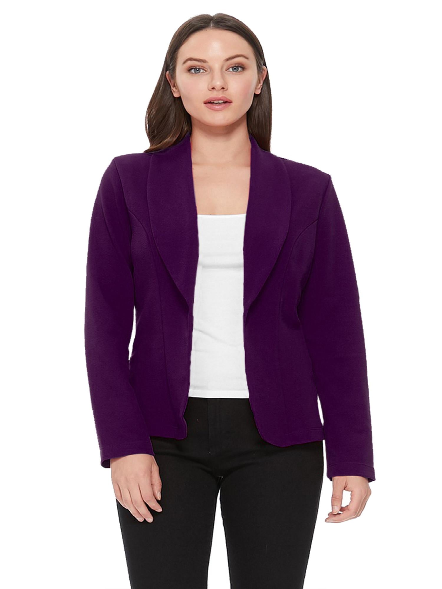 Women's Casual Long Sleeves Office Workwear Solid Blazer Jacket S3XL