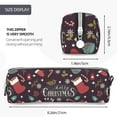 thumbnail image 3 of Fotbe Merry Christmas Pattern Leather Pencil Case, Pencil Pouch with Durable Zipper, Compact and Stylish Organizer for Stationery, Art Supplies, Travel Essentials, 3 of 7