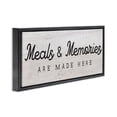 thumbnail image 3 of Stupell Industries Meals & Memories Kitchen Sign Food & Beverage Painting Black Floater Framed Canvas Art Print Wall Art, 31 x 14, 3 of 9