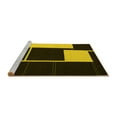thumbnail image 2 of Ahgly Company Machine Washable Indoor Square Abstract Yellow Contemporary Area Rugs, 6' Square, 2 of 4