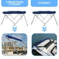thumbnail image 2 of Leader Accessories 4 Bow Bimini Boat Top with Aluminum Fram,10 Colors,13 Sizes, 2 of 6