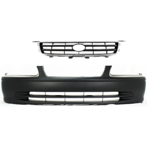 Bumper Cover Kit For 2000-2001 Toyota Camry Primed with Grille Front