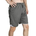 thumbnail image 3 of Luxtrada Mens Running Short Workout Running Shorts 2-in-1 Stealth Shorts (Gray,2XL), 3 of 12