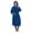 Navy, variant on Exteremely Soft Plush Coral Fleece Hooded Robe for Women and Men, Navy, One Size