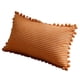 thumbnail image 1 of Paquete de 2 fundas de almohada decorativas lumbares con pompones, juego de fundas de cojín rectangulares de pana suave para sofá, dormitorio, coche, sala de estar, 1 of 8