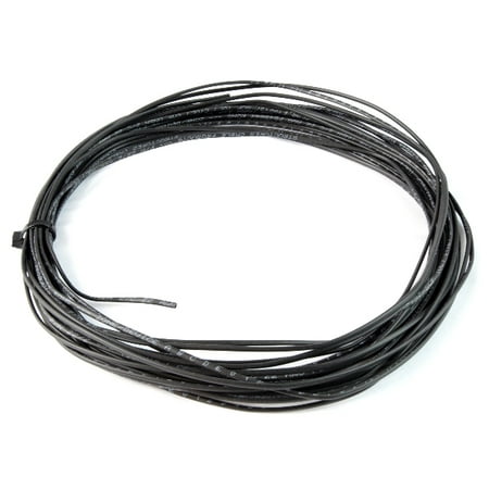 Alarm Wire 22 Gauge 100' 2 Conductor Stranded Copper Cable Black UL (Best Conductor Of Electricity List)