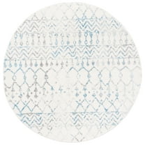 SAFAVIEH Tulum Glen Oriental Area Rug, Ivory/Turquoise, 8' x 8' Round