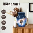 thumbnail image 3 of JAGASY Tiger Urns for Human Ashes Adult Female, Blue Small Urns for Human Ashes Keepsake, Water & Cloudy Sky Decorative Urn, Burial Urn for Brother & Sister, (3 Inch), 3 of 7