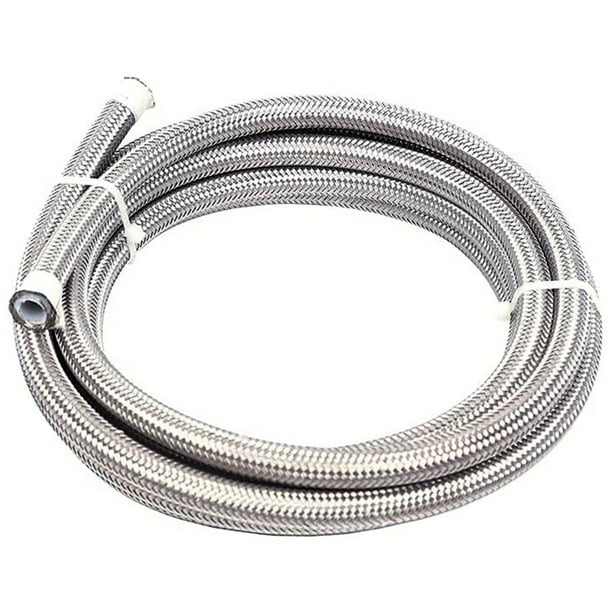 1m 6AN Fuel Line Hose AN6 5/16 Stainless Steel Braided Fuel Hose Durable  CPE Oil Gas Cooler Hose 5/16“Universal CPE Tube Oil Fuel Gas Hose