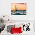 thumbnail image 5 of Nawypu  Beach Picture Sunset Canvas Art: Seascape Painting with Sailboat &amp; Coastal Conch Artwork Wall Art for Bedroom, 5 of 6