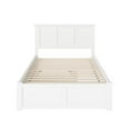 thumbnail image 4 of Leo & Lacey Full Wood Platform Bed with Footboard and Twin Trundle in White, 4 of 6