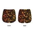 thumbnail image 3 of Pofeuu Orange Lightning Print Women's Athletic Shorts Running Workout Shorts Tummy Control Quick Dry Gym Shorts with Pockets Double layer sports shorts-XX-Large, 3 of 7
