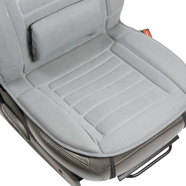Tishijie Memory Foam Lumbar Support Pillow for Car - Mid/Lower Back Support Cushion for Car Seat (Gray)