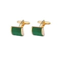 thumbnail image 4 of BESTYASH Mens Cufflinks Cufflink Green 2Pcs, 4 of 8