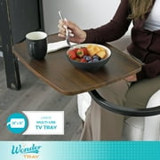Stander Wonder Tray, Adjustable Swivel TV Tray Table, Large Laptop Stand, Couch Desk, Side Table & Gaming Desk, Tray for Eating on Couches, Chairs & Recliners, Black Base with Walnut Tray