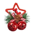 thumbnail image 3 of Isvgxsz Clearance 1 Piece Christmas Bell Ornaments Xmas Tree Hanging Decorations Large Size Bells with Star Cutouts Anniversary Bells with Holly Berry for Crafts Holiday Party Favors, 3 of 7