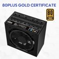 thumbnail image 6 of Vetroo 850W Power Supply Dual PCIe 5.1 ATX 3.1 Ready, 80 Plus Gold Full Modular, Quiet Operation with 120mm FDB Fan, 10-Year Warranty - Black, 6 of 10