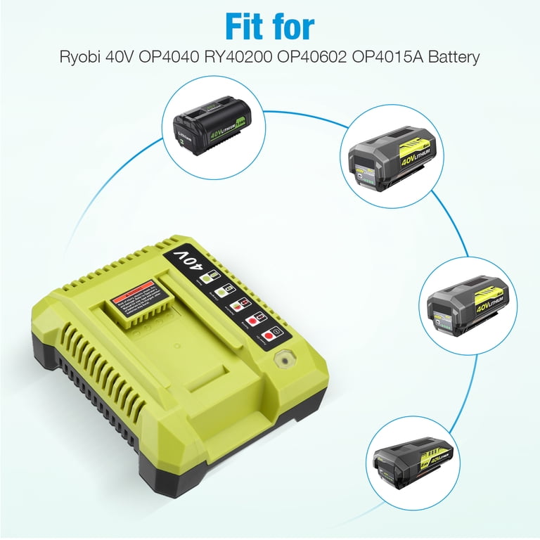 40V 8Ah Lithium-Ion Battery For Ryobi OP4050, OP40501, OP4026A – With LED Indicator