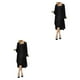 thumbnail image 4 of Vestido de lentejuelas Sonducket con cárdigan de encaje al aire libre traje de fiesta graduación multicolor Negro/M, 4 of 6