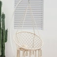 thumbnail image 4 of Hanging Outdoor Swing Chair Macrame Cotton Hammock Chair - Off-White, 4 of 8