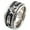 Silver, variant on Rotatable Freemason Masonic Wedding Band Ring Stainless Steel Size 7-13-9-Silver