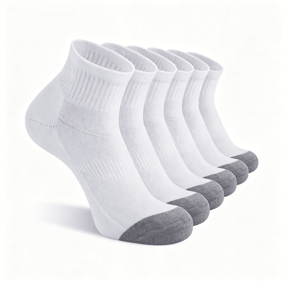 TELOLY 6 Pack Men'S Ankle Socks with Cushion Athletic Running Socks Socks Mens 10-13