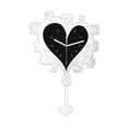 thumbnail image 2 of CarpNettore Acrylic Wall Clock with Arabic Numerals, Silent Movement, Heart Shape Decorative Silver, 2 of 9
