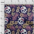 thumbnail image 2 of oneOone Viscose Jersey Medium Blue Fabric Skull Diy Clothing Quilting Fabric Print Fabric By Yard 60 Inch Wide-aB, 2 of 5