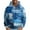 Blue, variant on Men's Oversized Graffiti Print Hooded Sweatshirt, Long Sleeve Loose Fit Casual Pullover Fleece Hoodie for Streetwear,Black,2XL