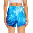 thumbnail image 4 of Xecao's Blue Shell for a double-layer running short for women, perfect for gym, tennis, and more, featuring a convenient pocket., 4 of 9
