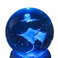 thumbnail image 2 of Bola de cristal tallada en 3D, luz nocturna, adorno de iluminación con enchufe USB (Manta Ray) Ndcxsfigh  Para estrenar, 2 of 5
