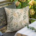 thumbnail image 2 of Pillow Covers 16x16 Inch, Sage Green Yellow Botanical Linen Pillowcase with Invisible Zipper, Vintage Spring Summer Decorative Throw Pillow Covers Cushion Case for Couch Sofa Bed Living Room, 2 of 9