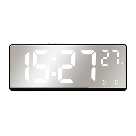 EcoNest Sleek LED Digital Alarm Clock Voice Control Adjustable Brightness Home