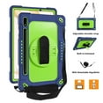thumbnail image 3 of SOATUTO for Samsung S8 / Galaxy S7 11 inch Tab Case with S Pen Holder Kickstand Shoulder Hand Strap Hybrid Kids Friendly Cover For Samsung Galaxy S8 X700 X706 2022 / S7 T870 T875 2020 - Navy+Green, 3 of 6