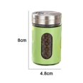 thumbnail image 2 of Salt And Pepper Shakers Stainless Steel And Glass Set With Adjustable Pour Holes, 2 of 4