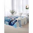 thumbnail image 6 of Blue Gnomes Christmas Flat Sheets Only King Size, Soft Breathable Bed Top Sheets for Mattress, Xmas Snowflake Hello Winter Luxury Bedding Flat Sheets for Home Hotel Bedroom Bed Protection, 6 of 9