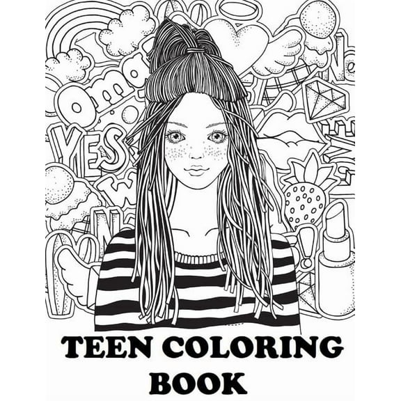 Teen Coloring Book: Cute Coloring Book for Teen Girls (Paperback) by Jenny Jones