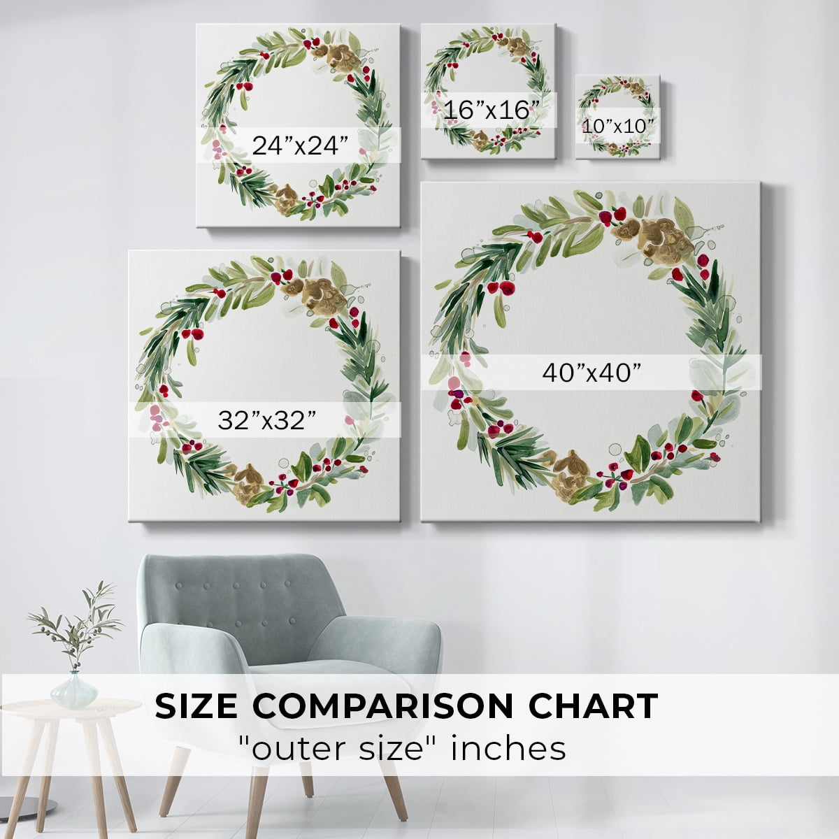 Warm Winter Wishes I- Gallery Wrapped Canvas