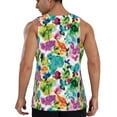 thumbnail image 3 of Easygdp Watercolor Flowers Men's Tank Top, Sleeveless Muscle T Shirts, Breathable, Quick-Dry, Loose for Gym, Running, Fitness - 4X-Large, 3 of 9