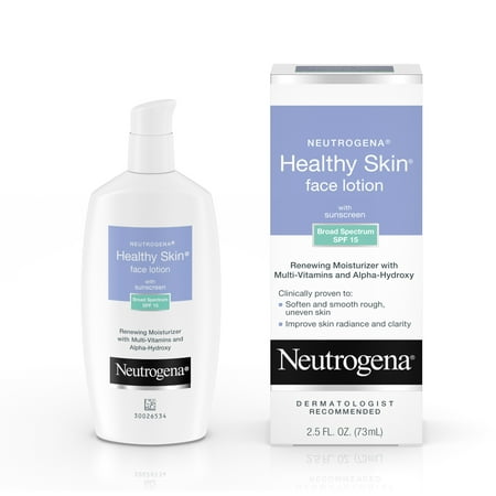 Neutrogena Healthy Skin Facial Moisturizer Lotion Alpha-Hydroxy Acid (AHA), Anti-Wrinkle, SPF 15 2.5 fl (Best Moisturizer For Oily Skin With Spf 15)