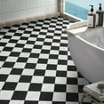 thumbnail image 5 of Abyssaly 12"×12" Self - Adhesive Black and White Checkered Floor Tiles for Bathroom Kitchen, 10Pcs, 5 of 7
